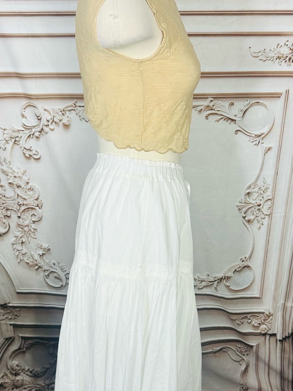 Blu Pepper White Tiered Maxi Skirt - Picture 8 of 14